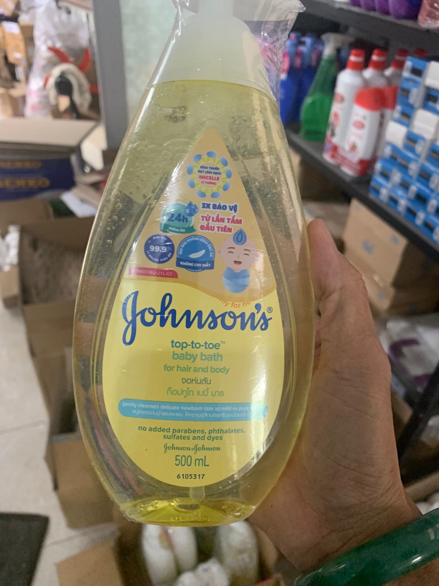 Sữa tắm gội toàn thân Johnson’s Top to toe Baby Bath 500ml