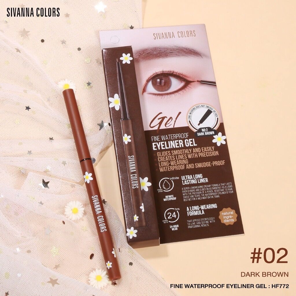 Chì kẻ mí mắt Sivanna HF772 (Đen - Nâu - Trắng)