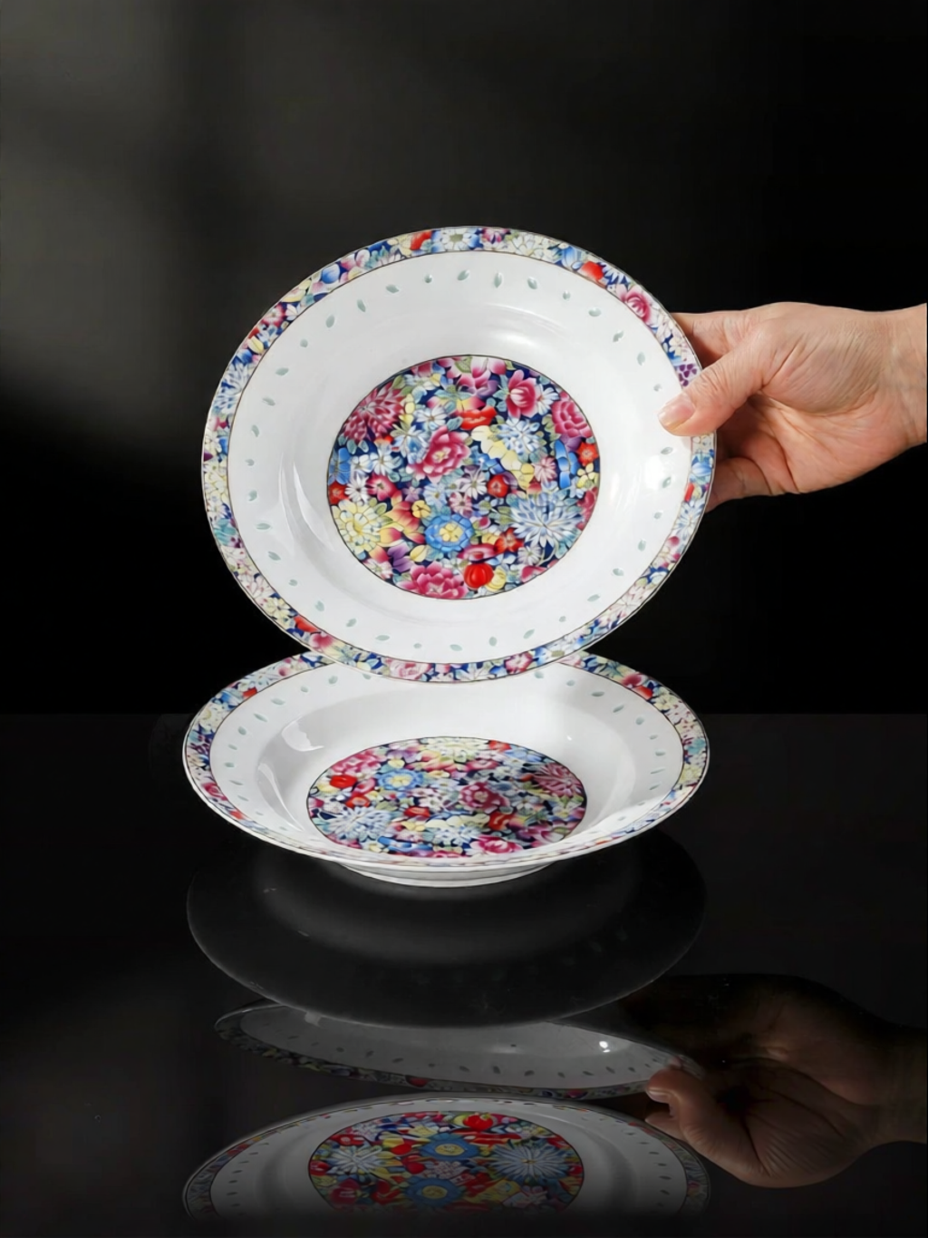 JINGDEZHEN | Official Ceramics Chinese-style Linglong Porcelain Wan Hua Enamel Tableware Set Giá 47,109,000 Đồng*Miễn phí vận chuyển