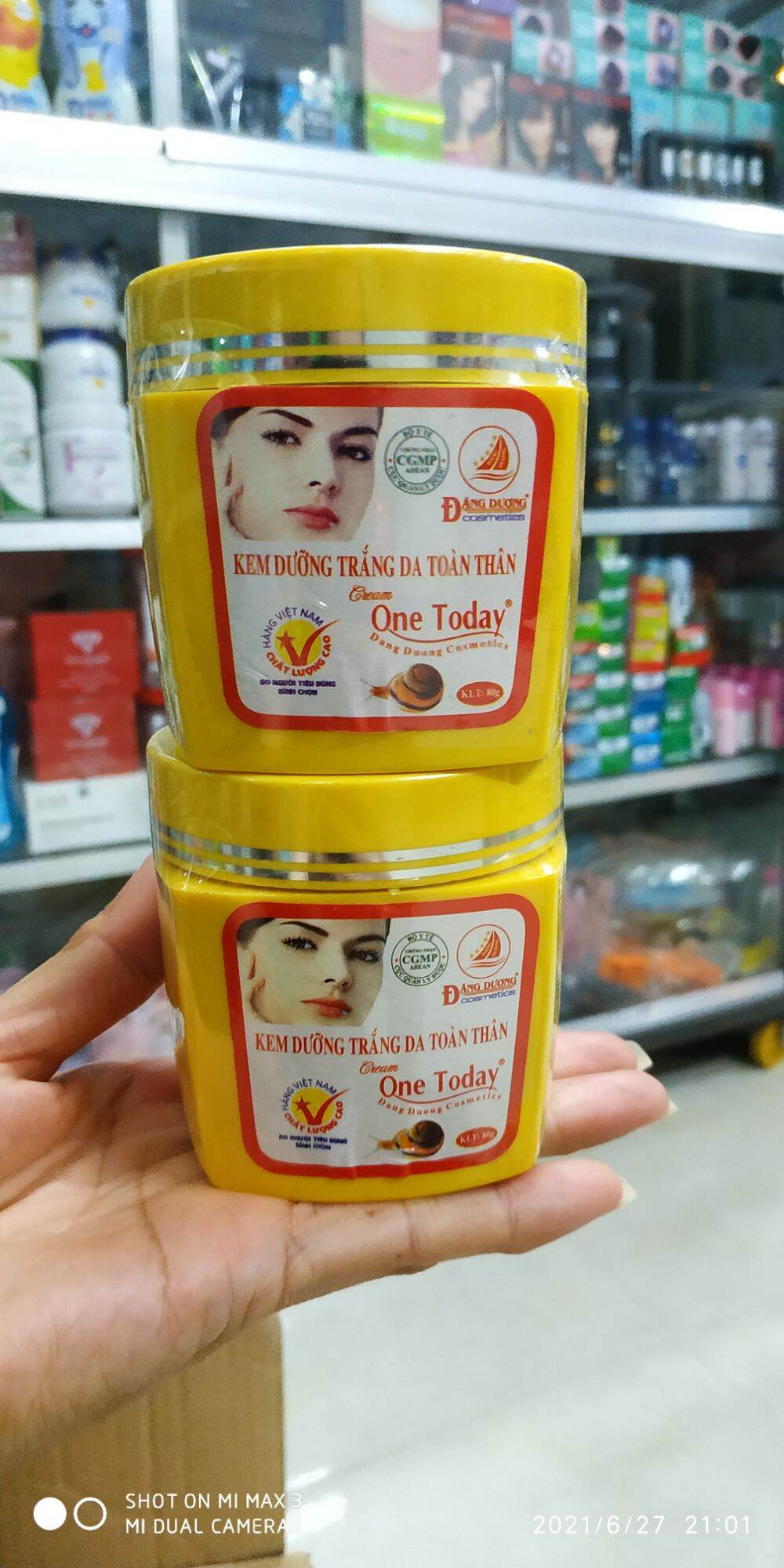 Combo 2 kem dưỡng trắng da toàn thân hiệu quả"one today"80g