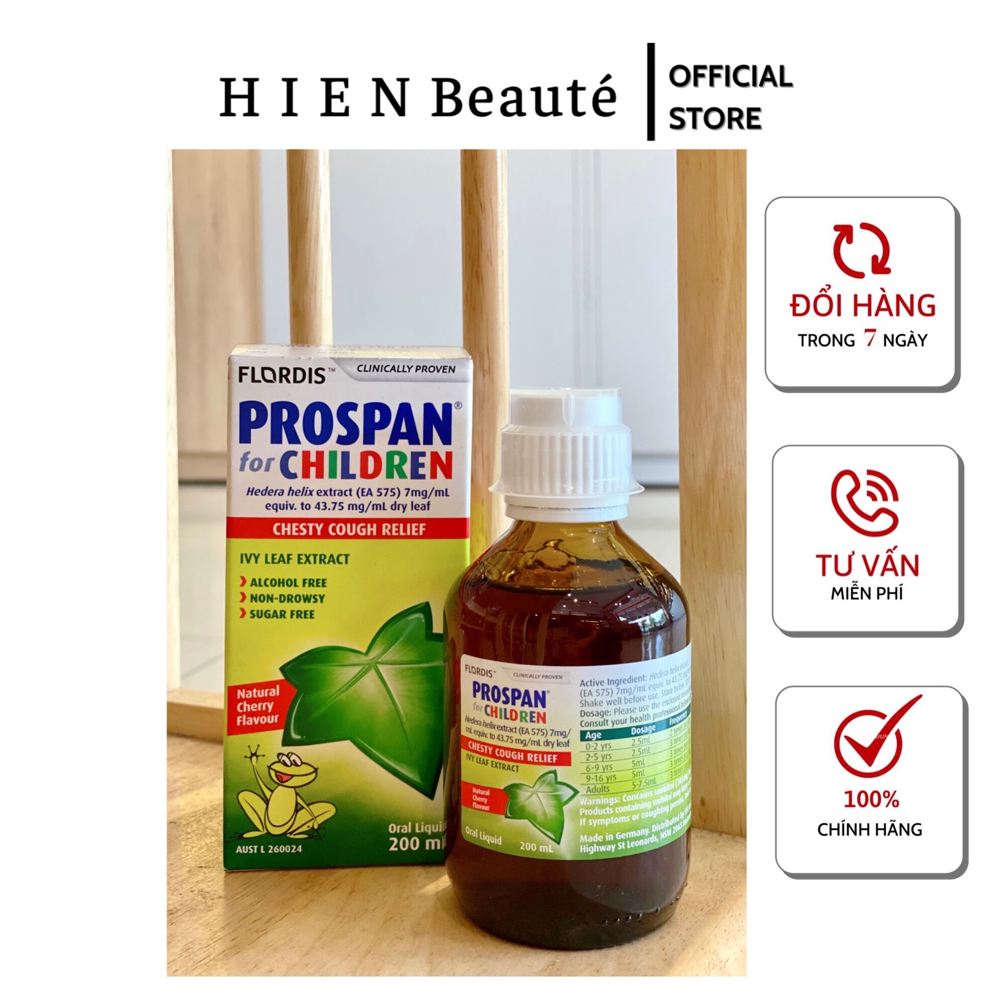Siro ho prospan cho trẻ em 200ml - úc