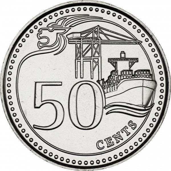 Đồng xu 50 cents của Singapore 2013 - 2019