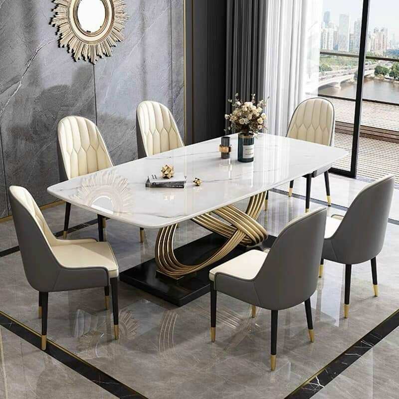 Bàn ăn mặt đá chân bàn sắt