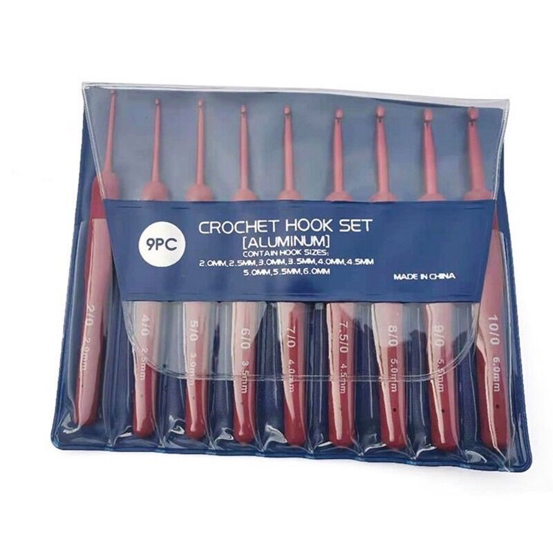 Bộ 9 kim móc mô phỏng kím Tulip red