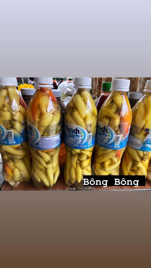 ỚT XANH NGÂM HUẾ 500G - ỚT NGÂM ĂN KÈM BÚN BÒ HUẾ ĐẶC SẢN HUẾ BÔNG BÔNG