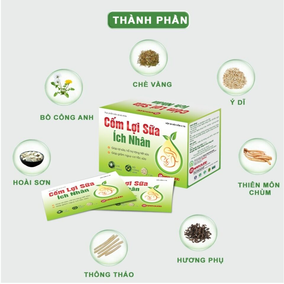 cốm lợi sữa ích nhân