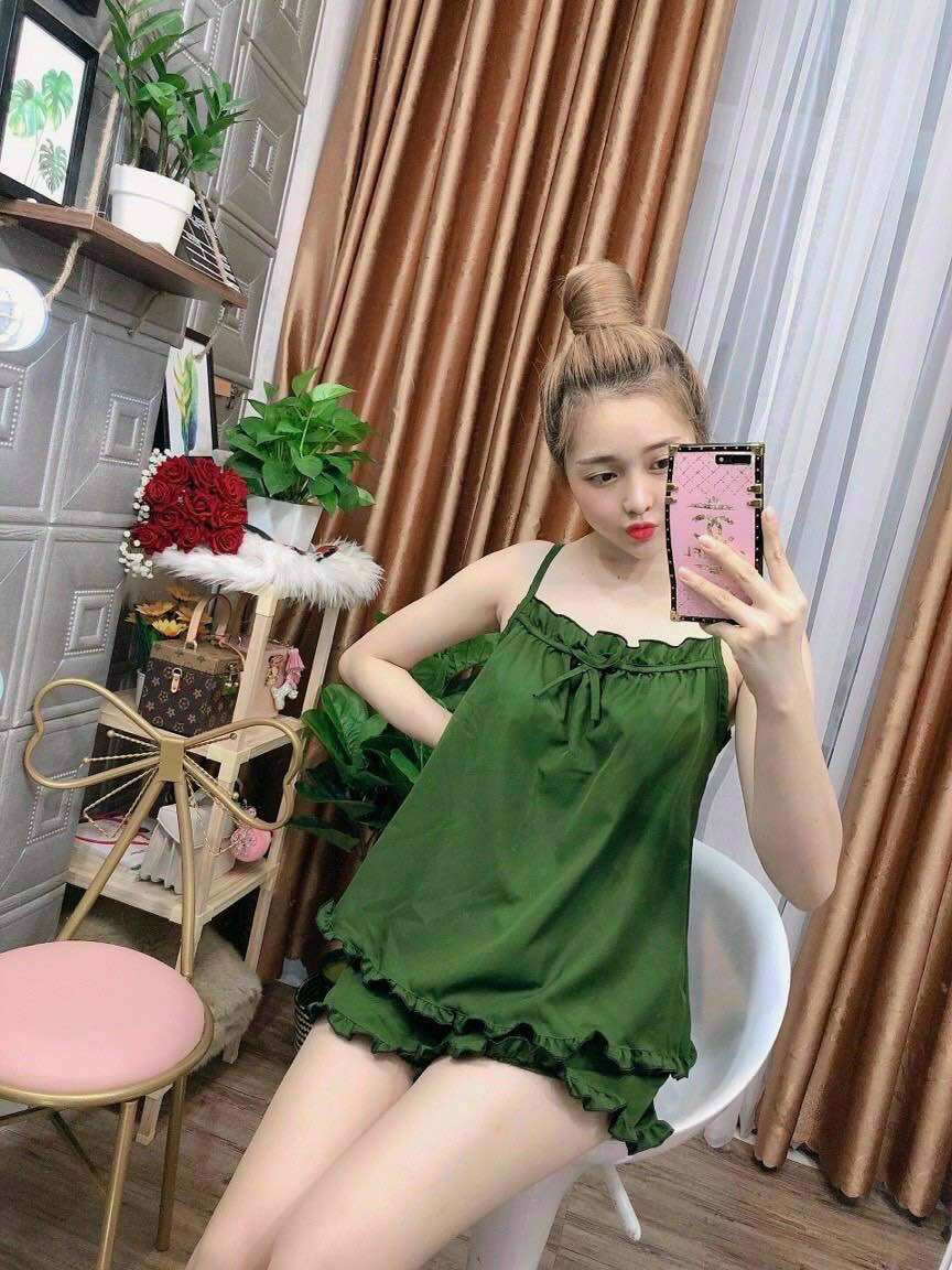 Đồ bộ lụa mặc nhà form rộng mát