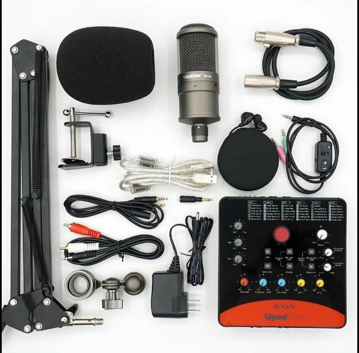 Chọn Bộ Thu Âm Cao Cấp Icon Upod Pro Mic Takstar SM8B kèm phụ kiện bh 12 tháng
