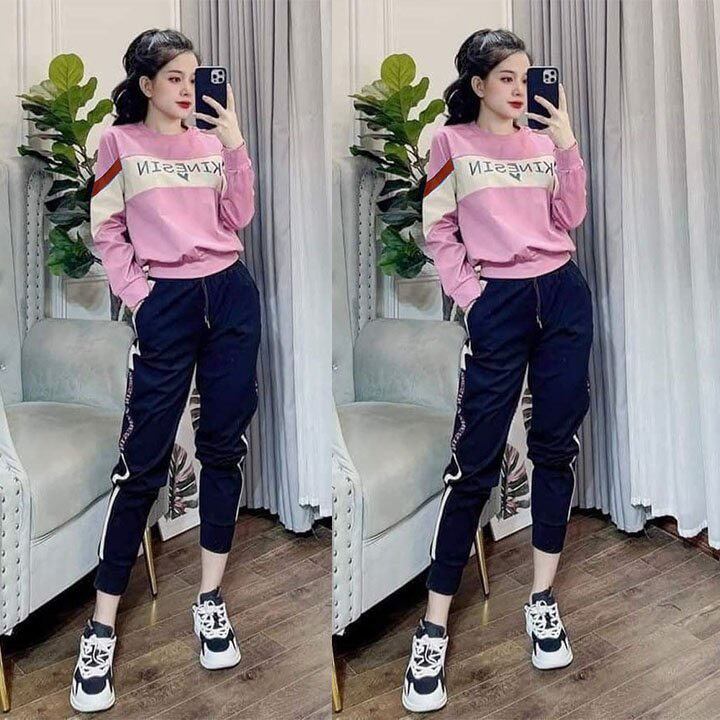 Bộ đồ thể thao thu đông phối màu cao cấp