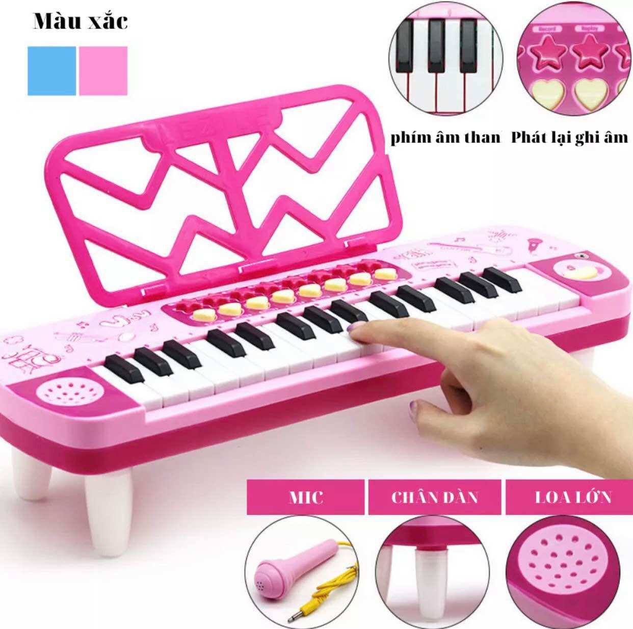 Đàn Piano Cho Bé Kèm Mic Đồ Chơi Có Nhạc