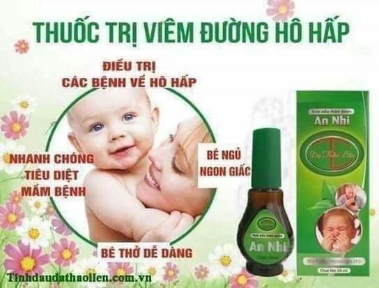 Tinh dầu An Nhi 5ml.100% chiết xuất từ nguyên liệu thiên nhiên.