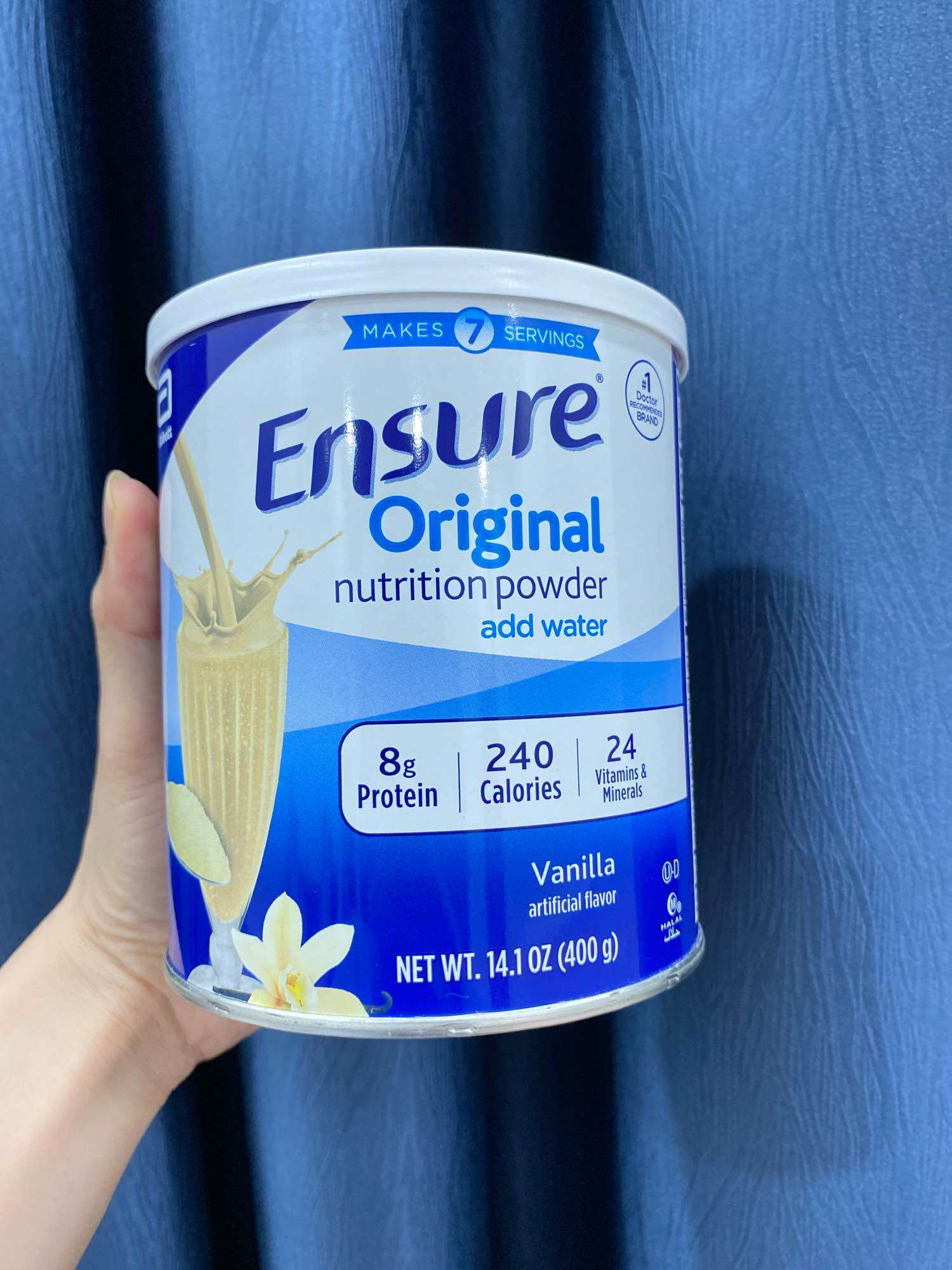 [HÀNG MỸ] Sữa bột Ensure Original Nutrition Powder hương vanilla 400g - mẫu mới