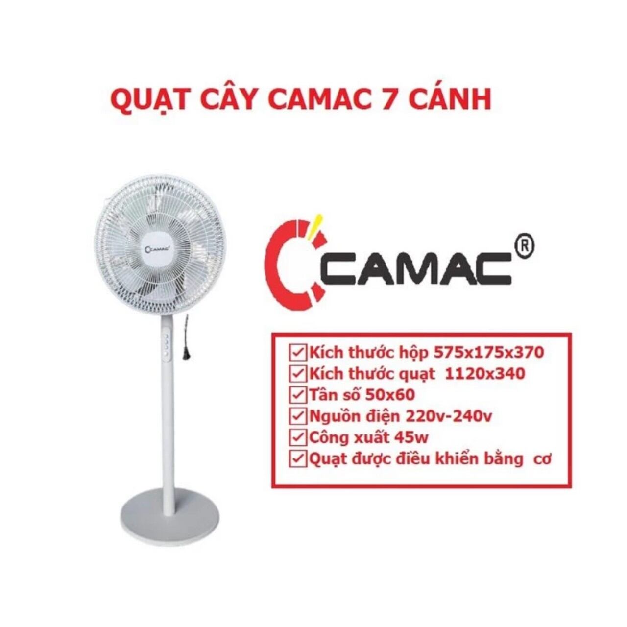 Quạt cây Cacmac 7 cánh