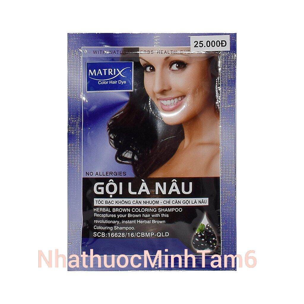 (Hộp10 gói x 30ml) Dầu Gội Matrix - Gội là nâu
