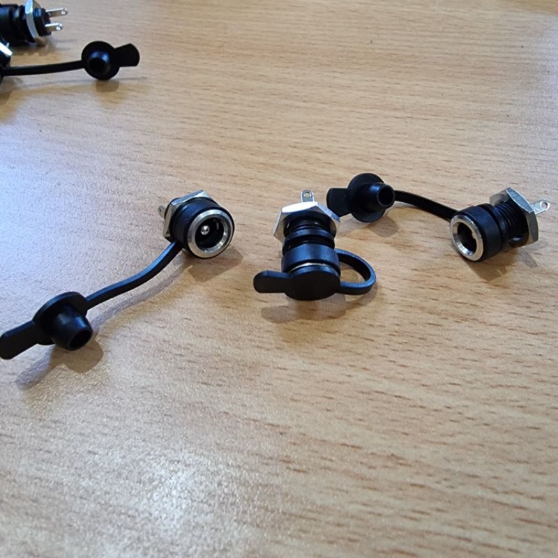 Jack nguồn cái dc 5.5*2.1mm dc- 022b có nắp cao su chống nước