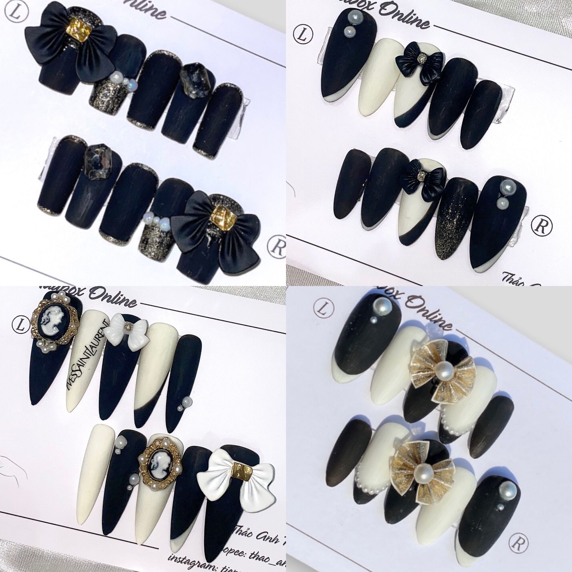 Nailbox thiết kế - charm nơ