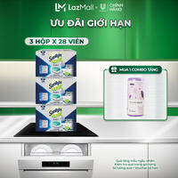 Combo 3 Hộp Viên Rửa Chén Bát Sunlight 5 In 1 Cho Máy Rửa Chén Bát (28V/Hộp) (bao bì tùy lô nhập hàng)