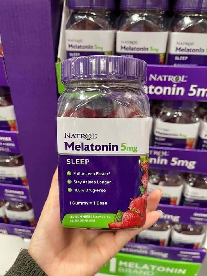 DATE 11.2023 KẸO NGỦ NATROL MELATONIN SLEEP - GUMMIES SLEEP 5Mg 180 viên