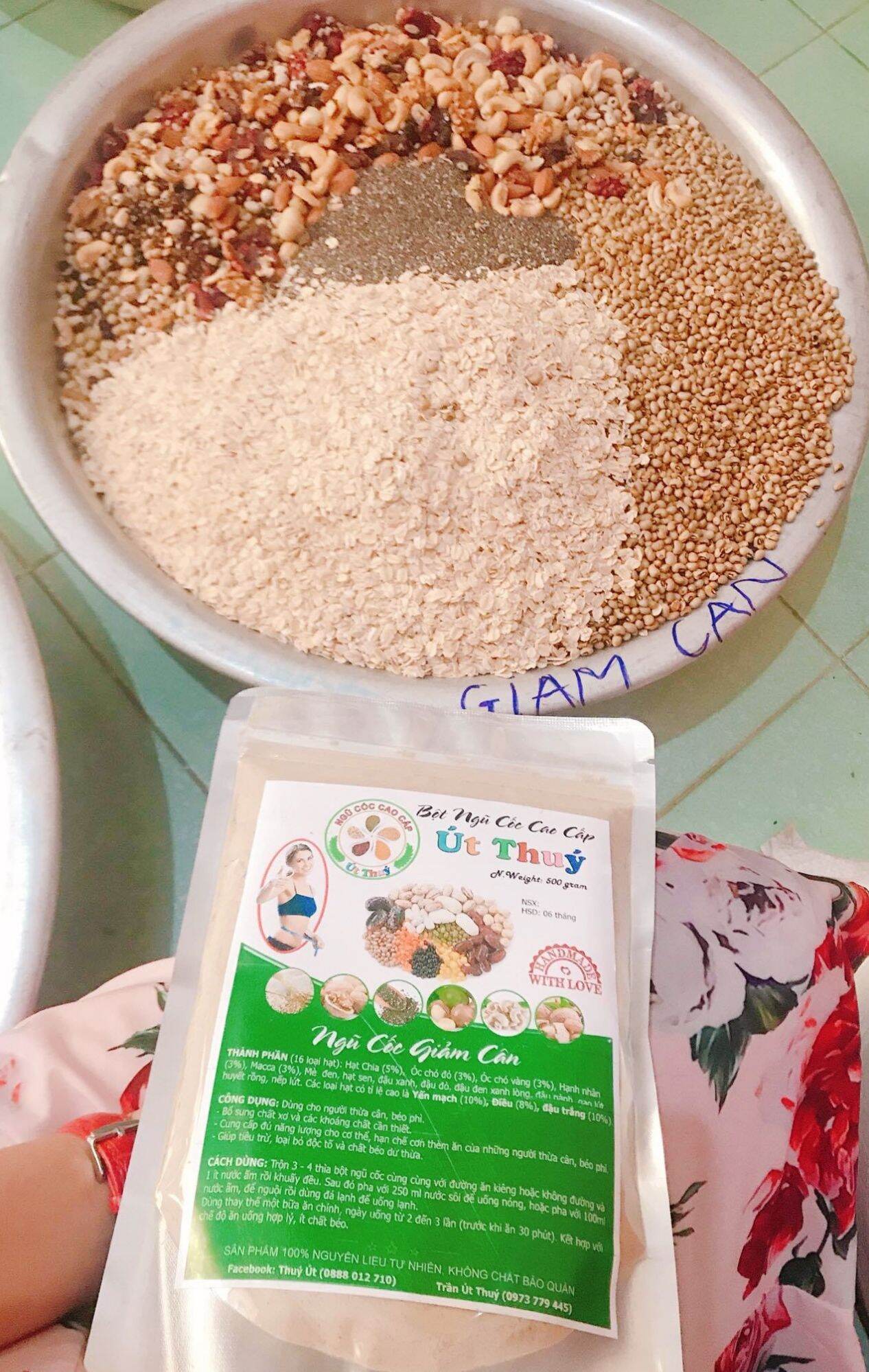 (500Gr) BỘT NGŨ CỐC GIẢM CÂN GIÚP GIẢM CÂN AN TOÀN HIỆU QUẢ, GỒM 17 LOẠI HẠT TỰ NHIÊN HANDMADE gralona ngucocutthuy203 ngucocutthuy