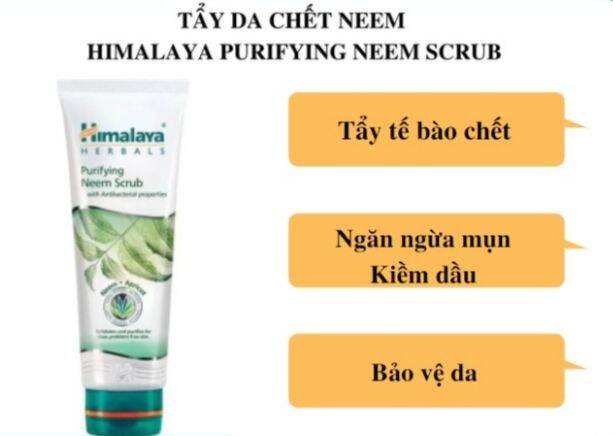 THANH LÝ( hàng cận date: 12/2024) Tẩy da chết chiết xuất lá NEEM - Himalaya Purifying Neem Scrub 100ml