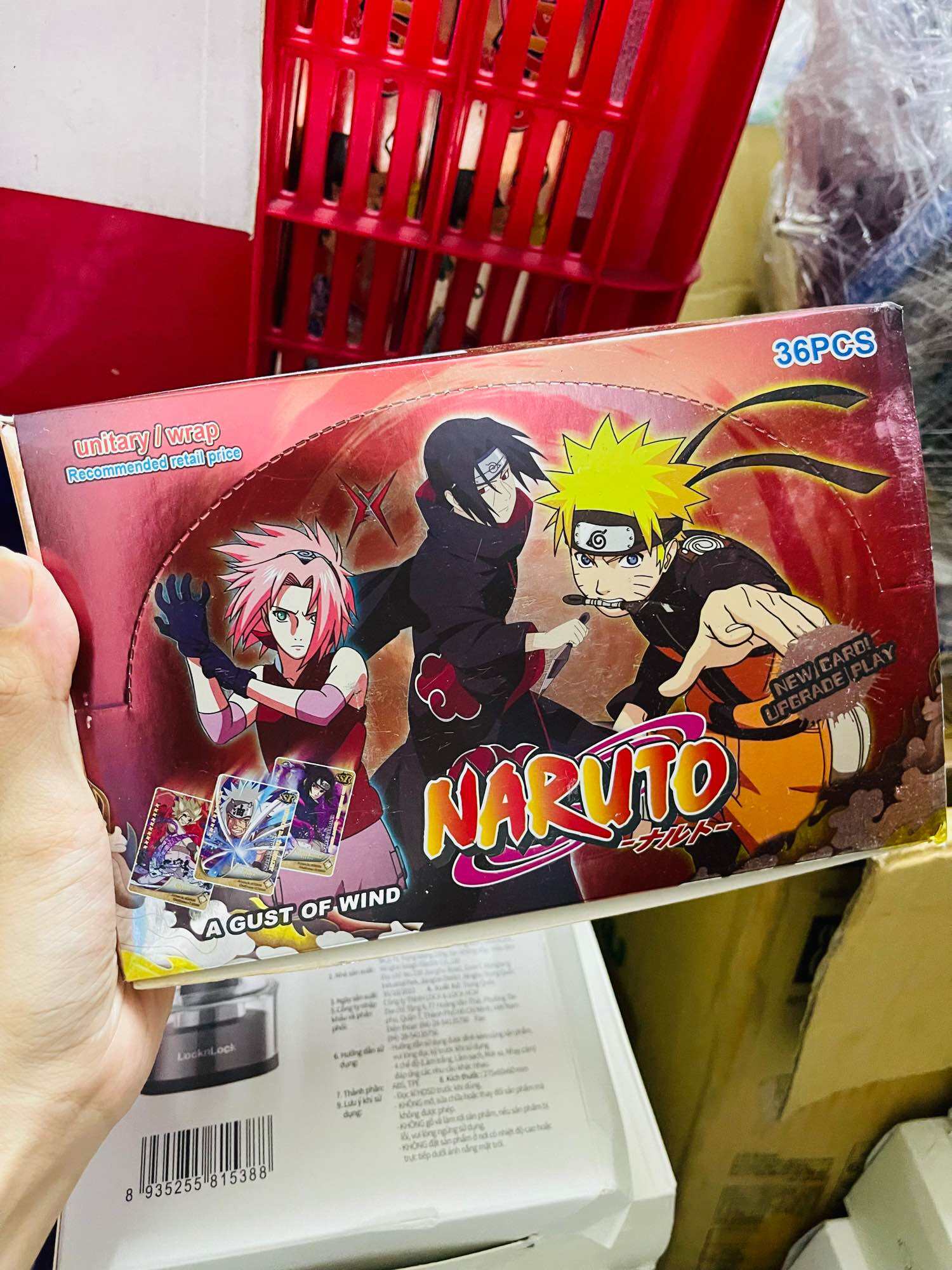 Hộp 36 gói thẻ bài naruto  thẻ bài ninja naruto sasuke