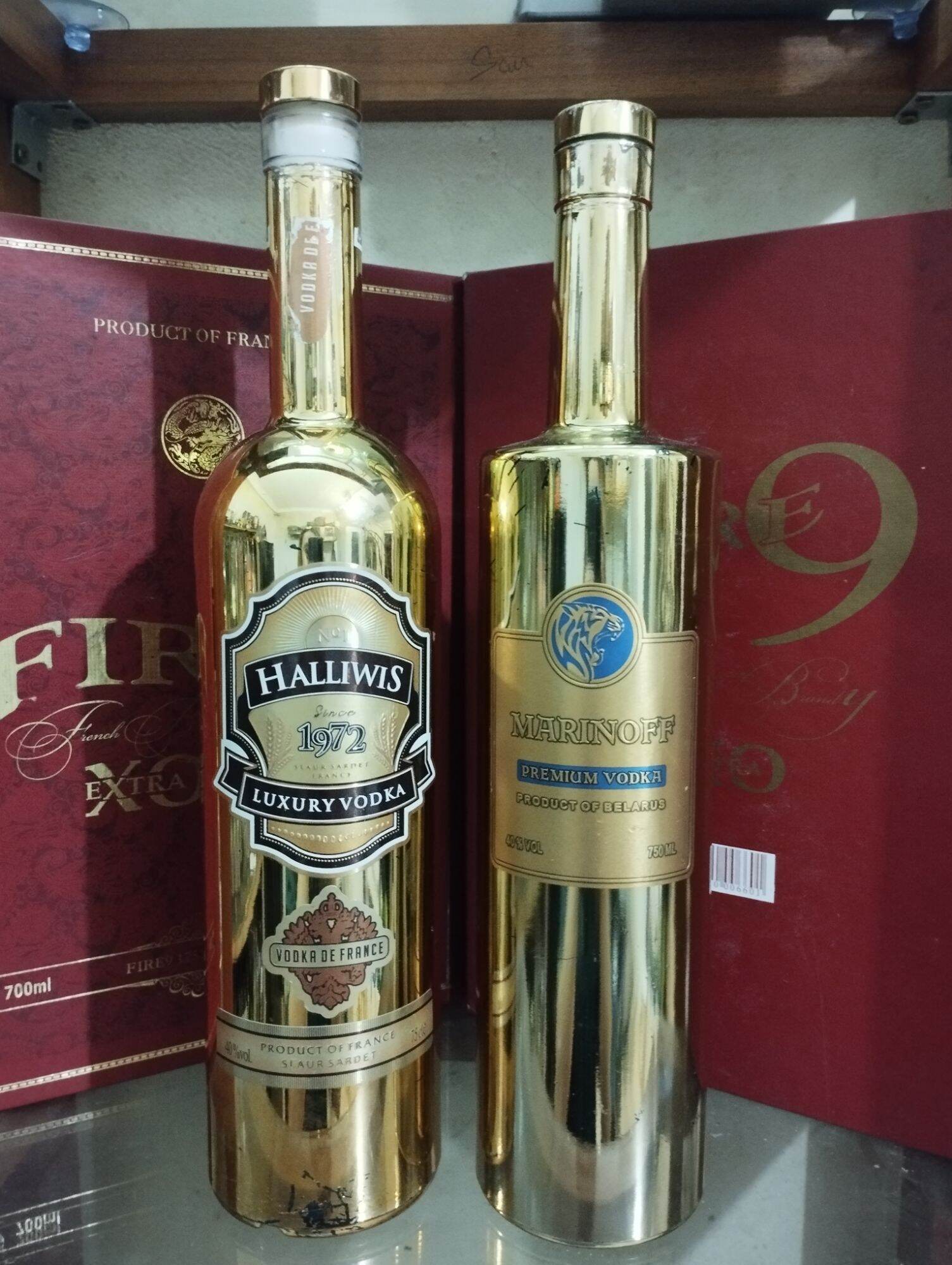Vỏ chai thủy tinh mạ vàng các loại đẹp