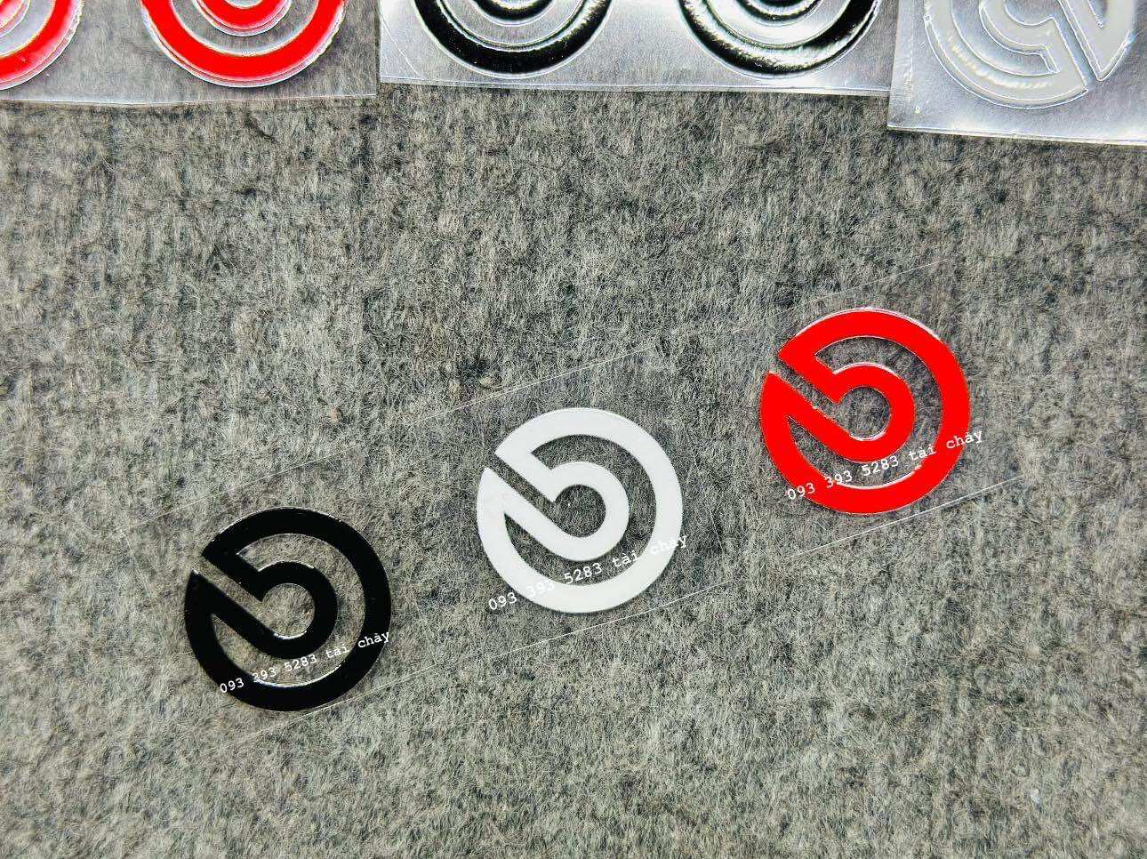 [ 1 TEM ] TEM STICKER BEMBO ( LỘT ĐƯỢC ) IN MỰC NỔI CAO CẤP DÁN TRANG TRÍ XE