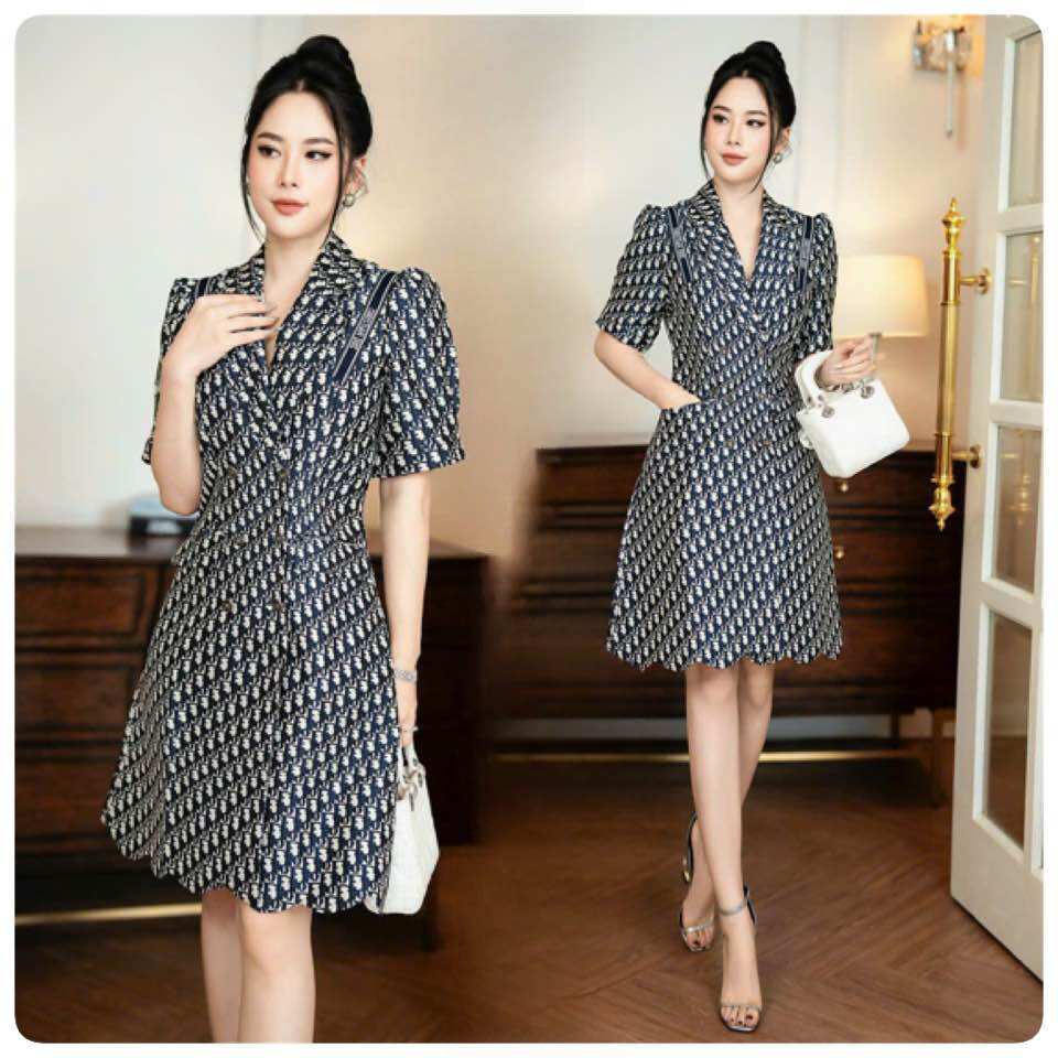 Đầm vest cách điệu – họa tiết di..or đẹp xuất sắc