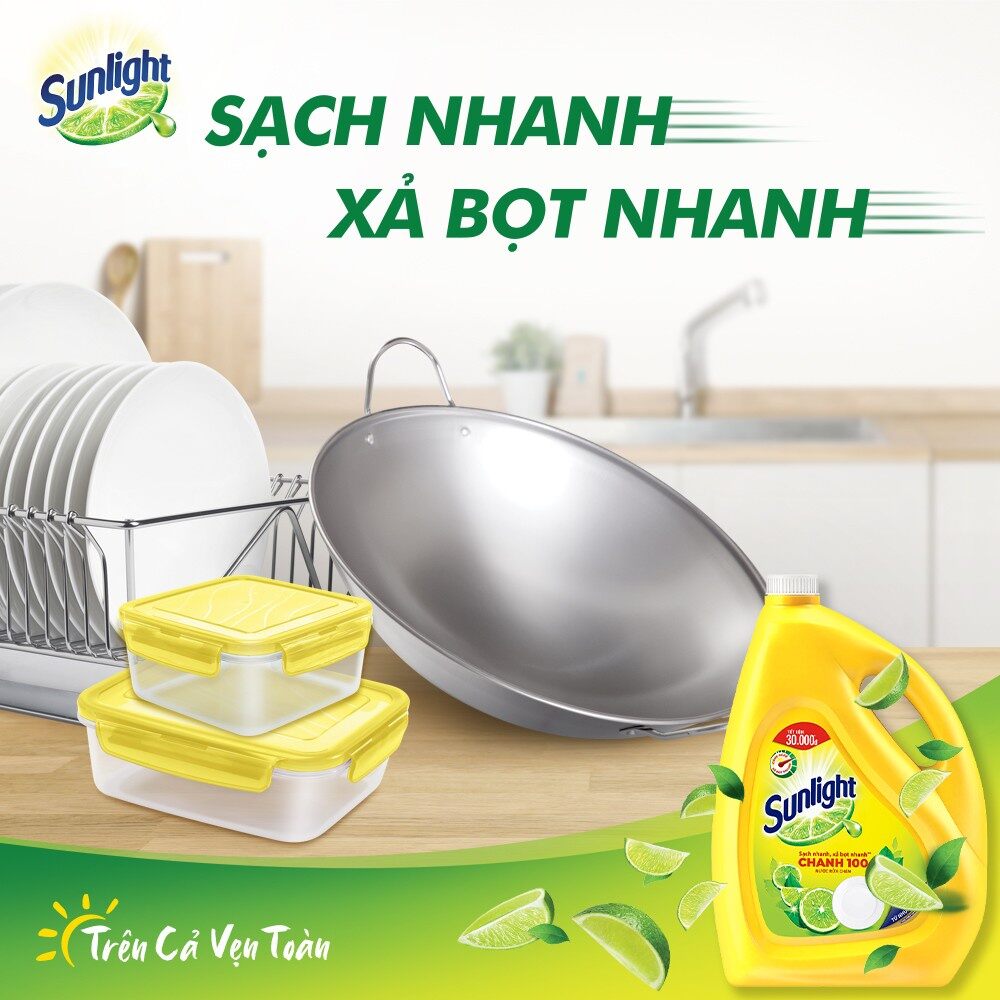 Nước Rửa Chén Sunlight Chanh can 3,6kg