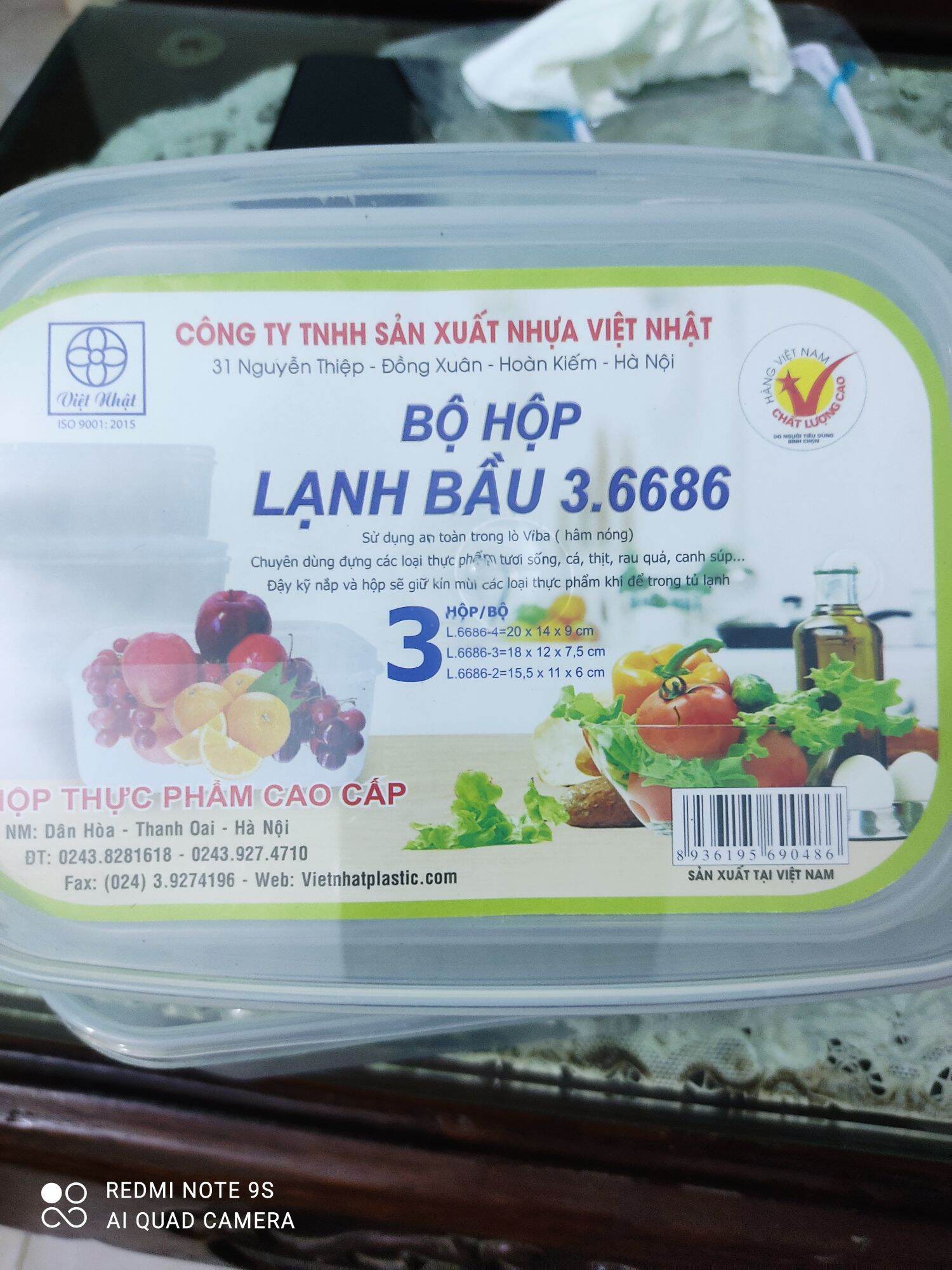 bộ 3 hộp lạnh bầu việt nhật