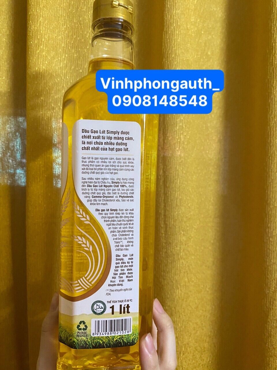 Dầu Gạo Lứt Simply 1L