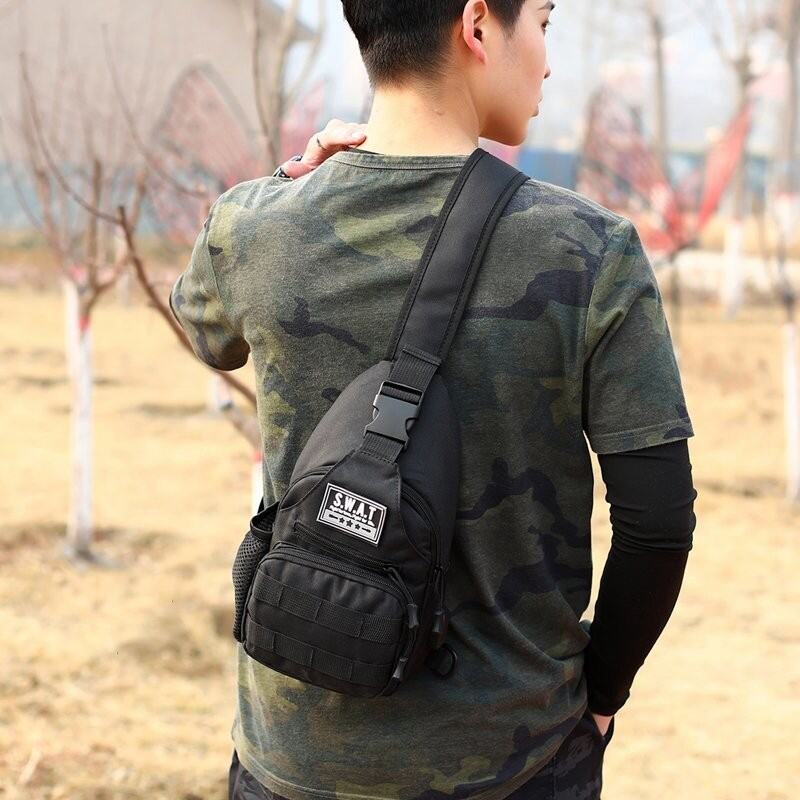 Túi Đeo Ngực Rằn Ri Cho Nam Vải Oxford Phong Cách Hàn Quốc Túi Đeo Chéo Một Bên Vai Chịu Mài Mòn Chống Thấm Thời Trang Túi Đeo Trước Ngực Thể Thao Thường Ngày