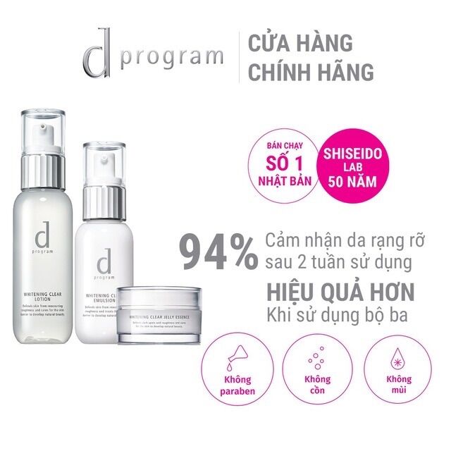 [HCM][CHÍNH HÃNG] Bộ sản phẩm dưỡng trắng và tái tạo da Dprogram