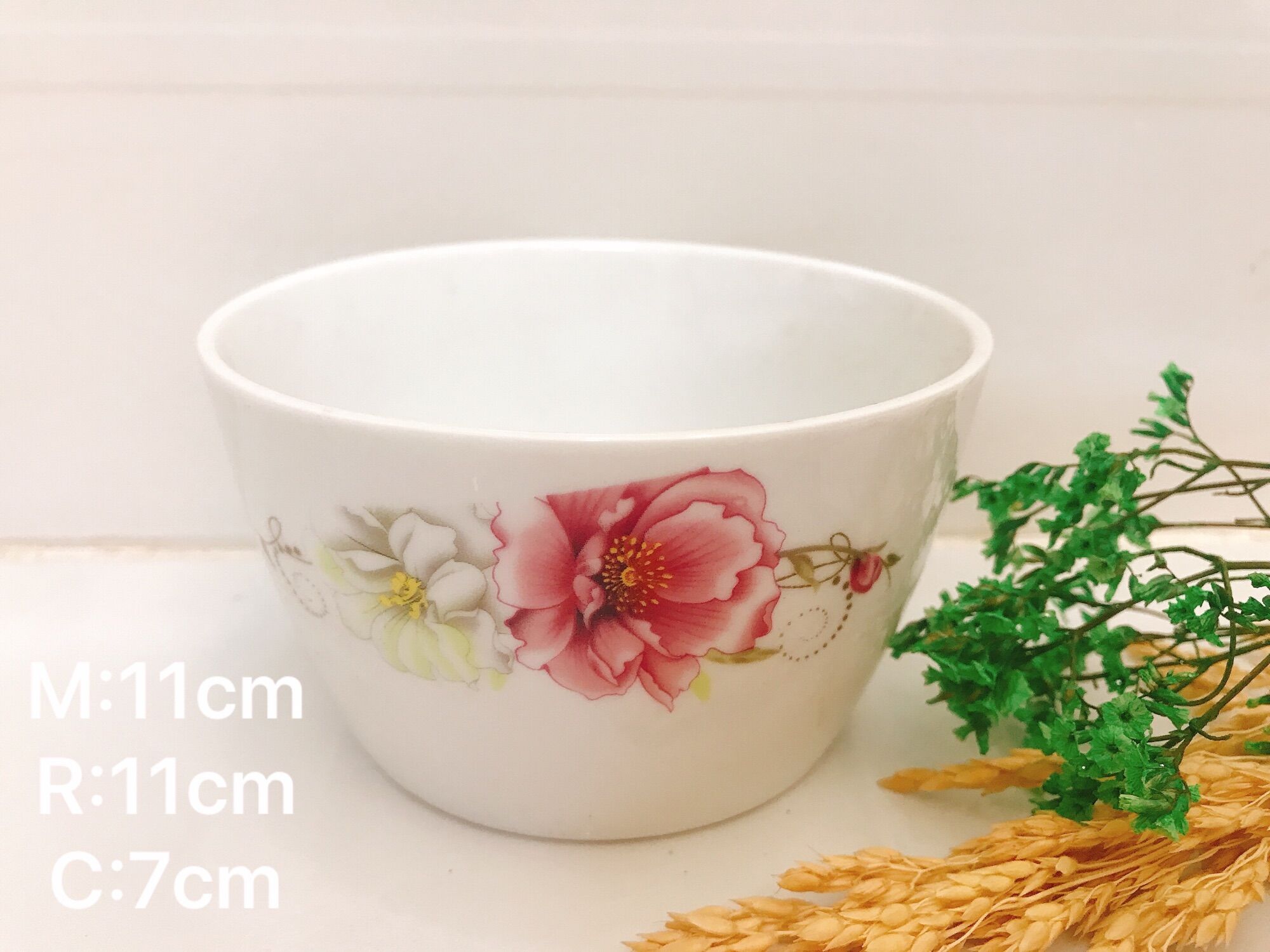 Chậu sứ trồng sen đá hoa
