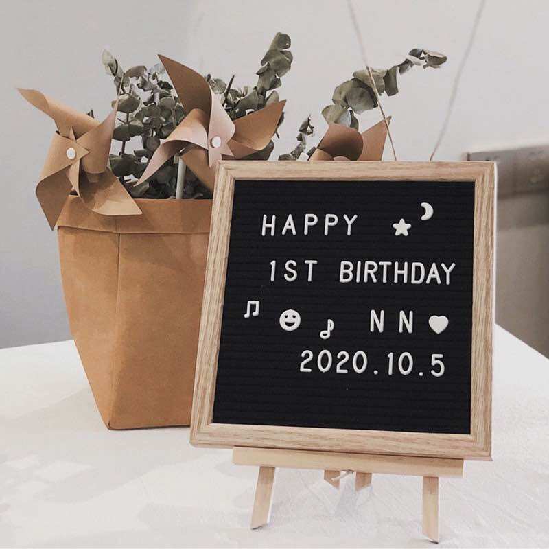 Bảng gỗ size 25x25cm kèm chữ, số , kí tự trang trí sinh nhật , trang trí nhà cửa - yori party