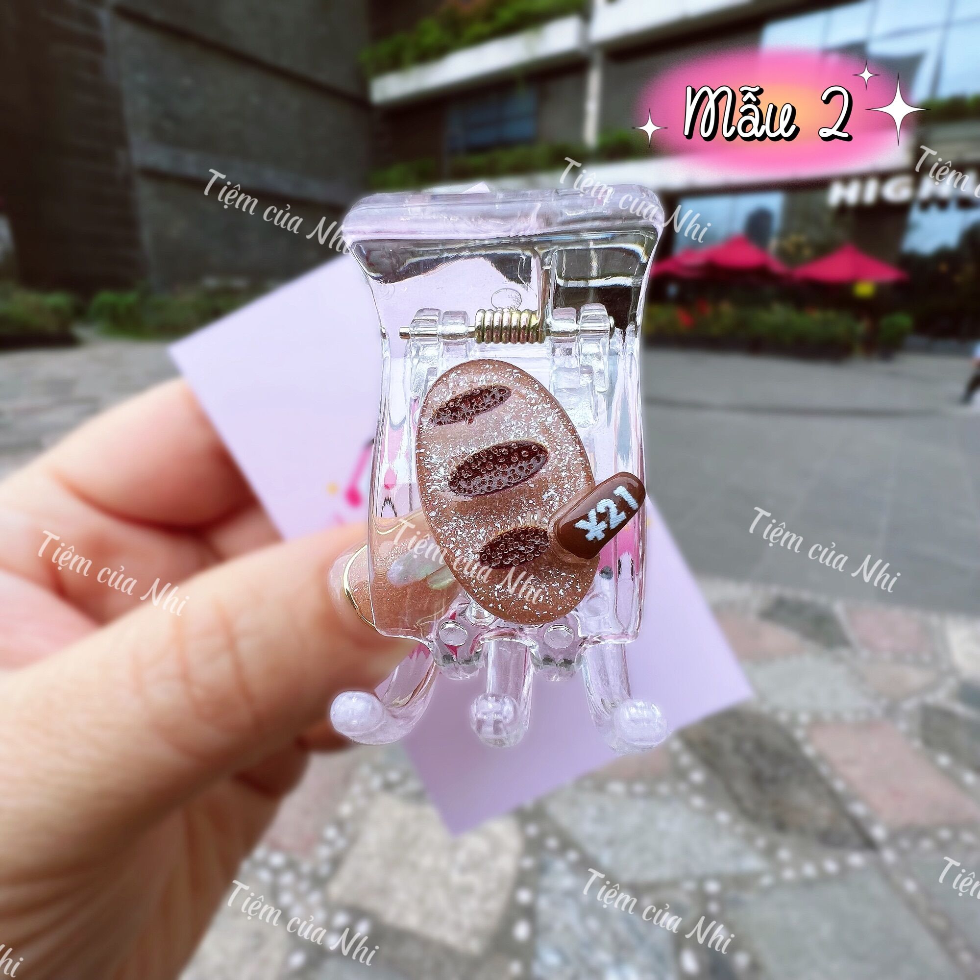 KẸP CÀNG CUA 5 RĂNG GẤU NÂU