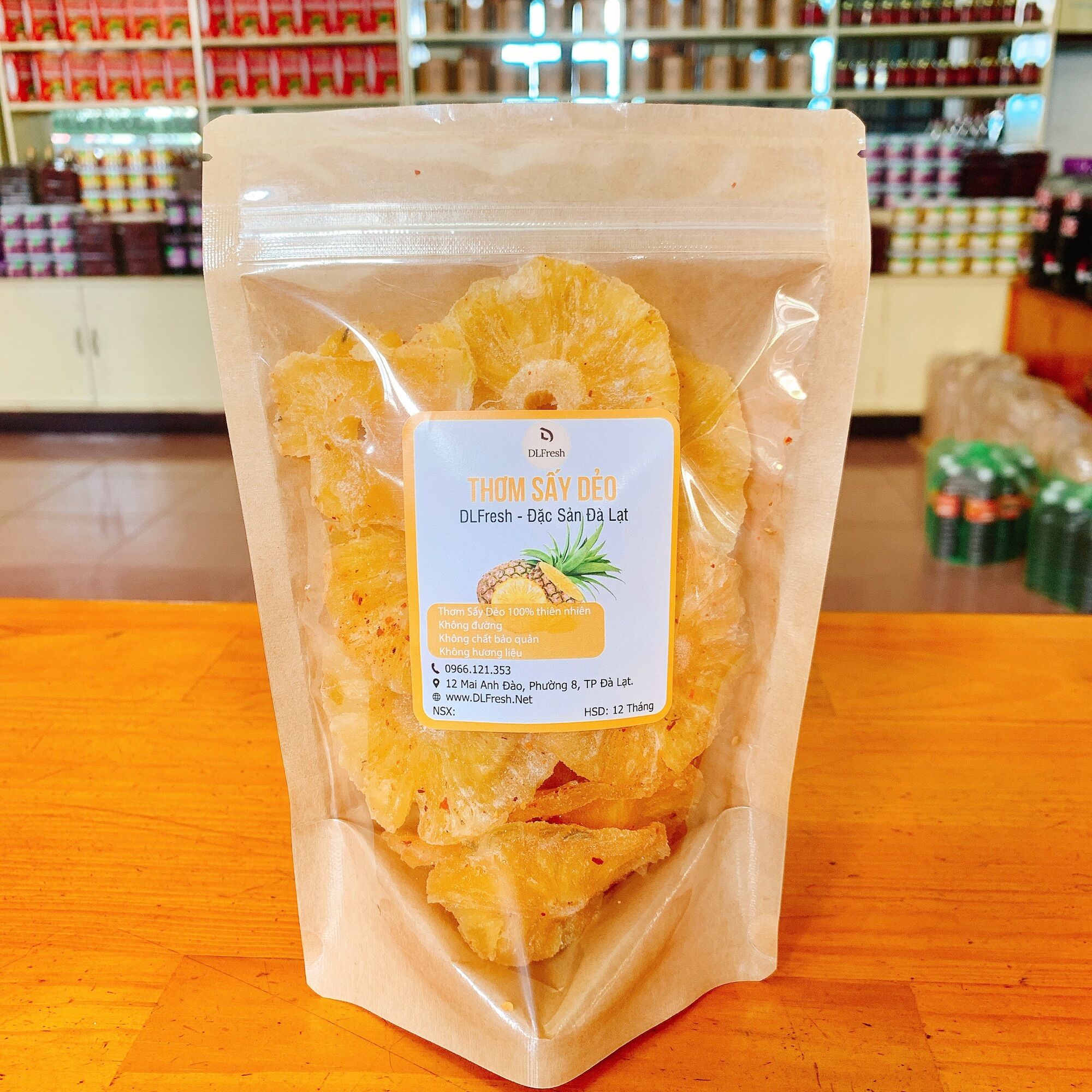 Thơm sấy muối ớt DLFresh thơm sấy dẻo vị muối ớt