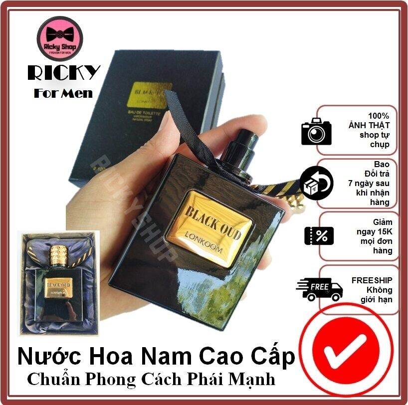 Nước hoa nam chính hãng black oud lonkoom 100ml