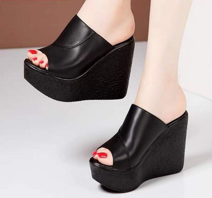 Dép đế xuồng pu siêu nhẹ 8p quai ngang bản to cách điệu