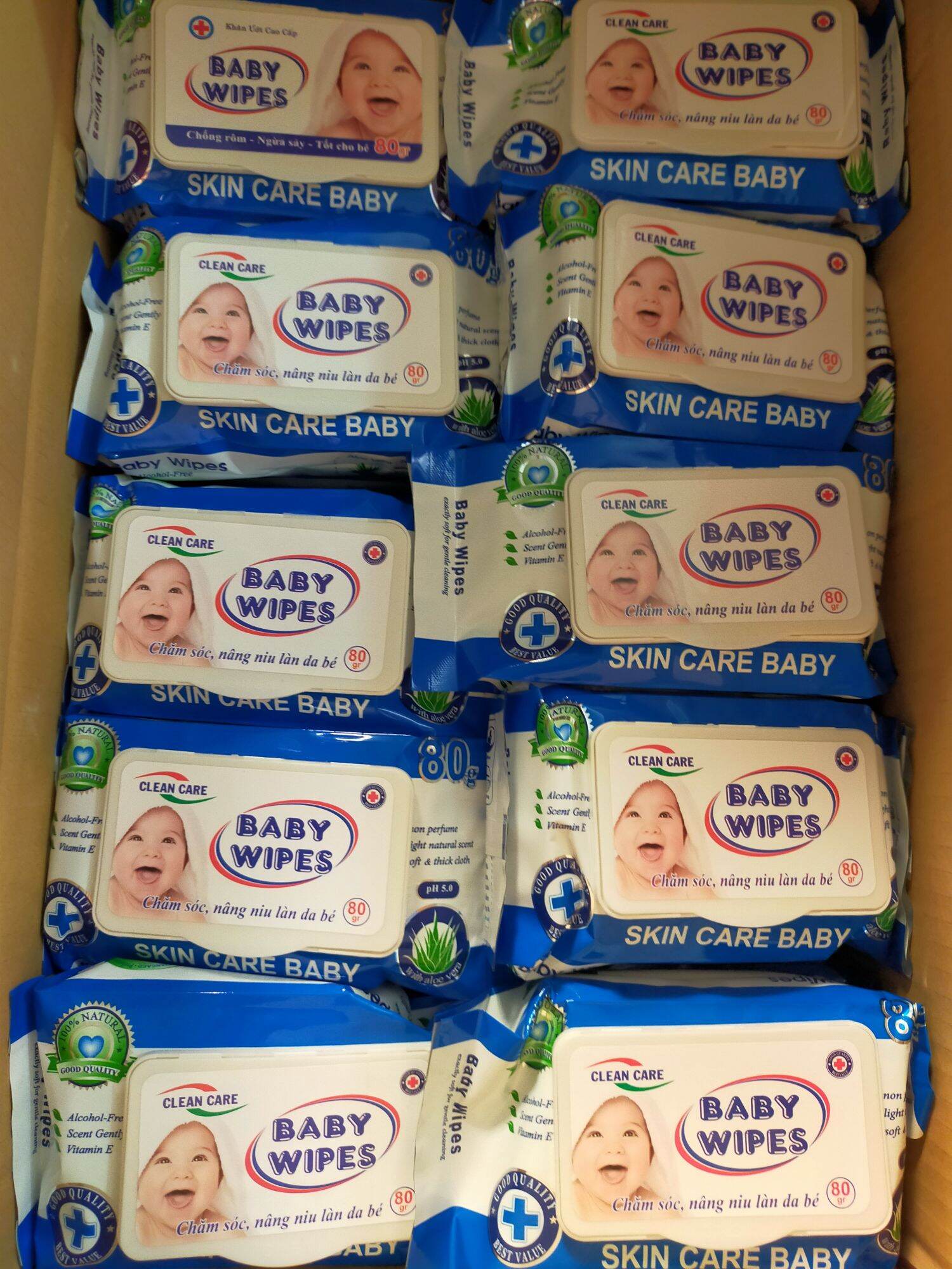 (Combo 30 Gói ) Khăn ướt BaBy cao cấp  không Mùi 80g