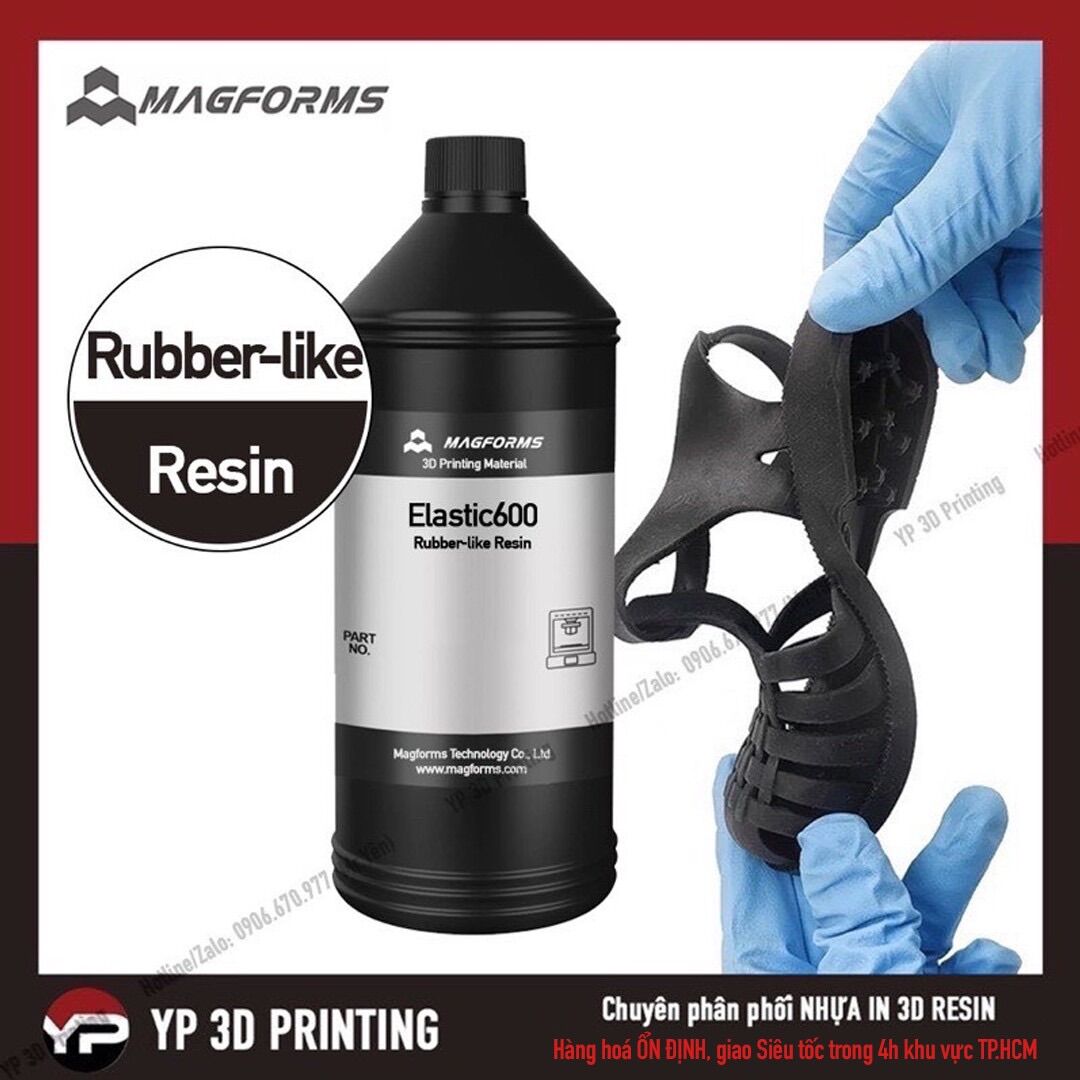 Nhựa in 3d resin uv dẻo cao su - magforms rubber-like resin 1000ml