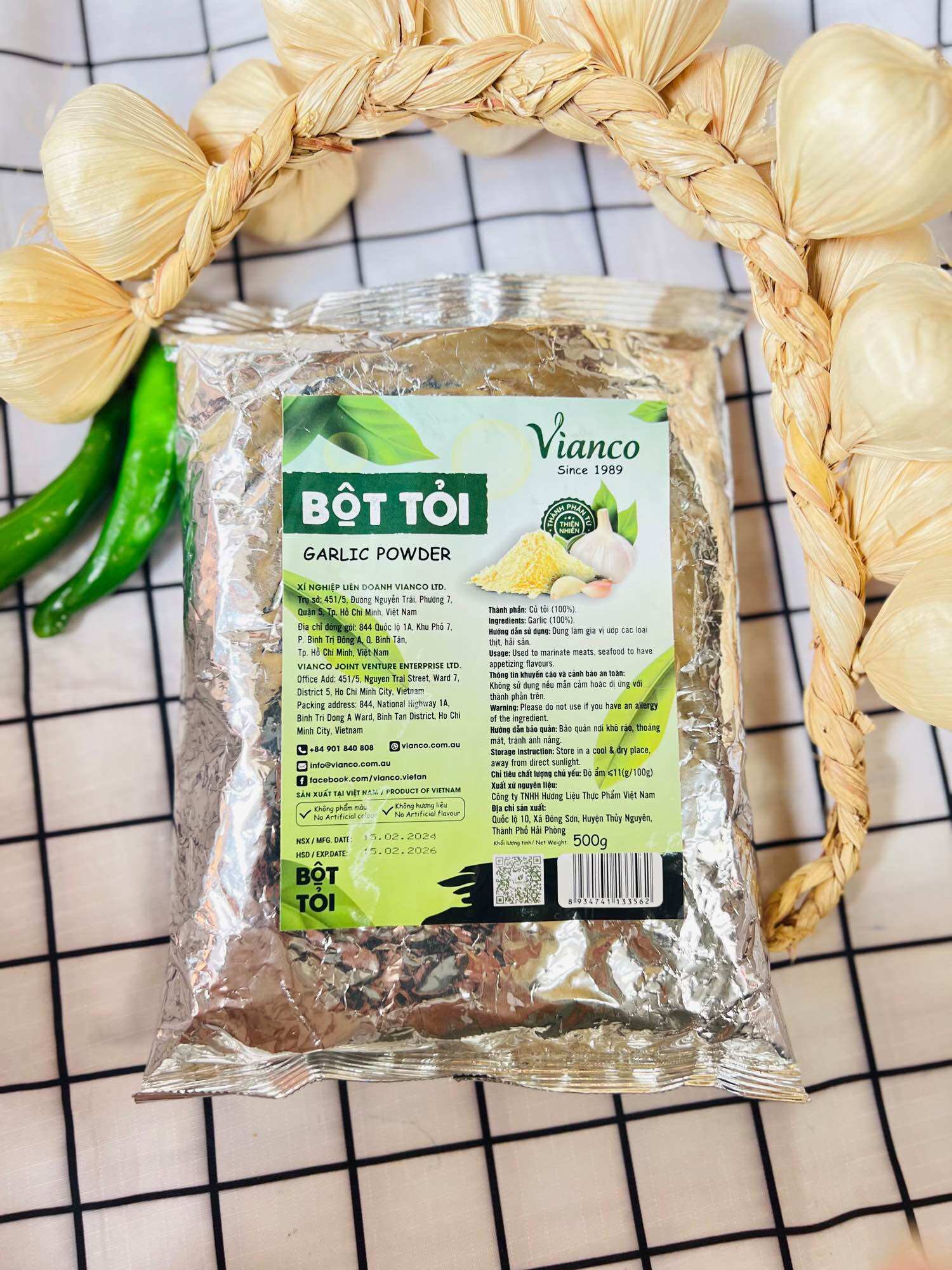 BỘT TỎI VIỆT ẤN ( VIANCO ) 100GRAM - 500GRAM