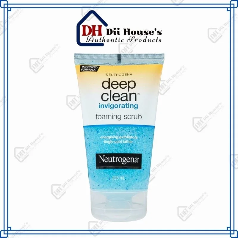 Neutrogena Deep Clean Invigorating Foaming Scrub 125ml - Sữa Rửa Mặt Tẩy Tế Bào Chết của Úc.