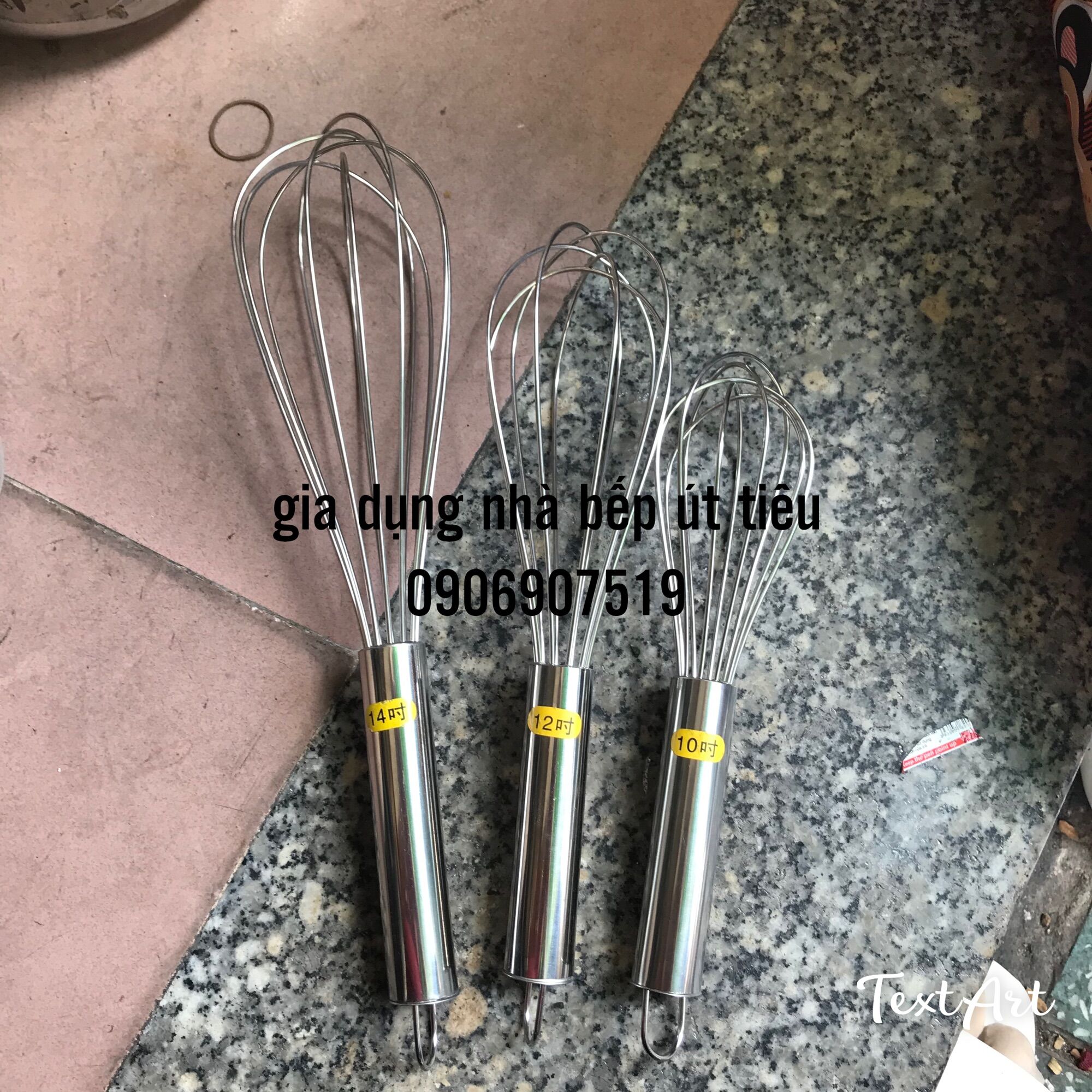 Dụng cụ đánh trứng đánh bột inox 3 size