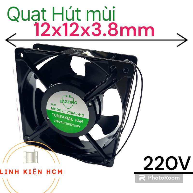 Quạt hút mùi, quạt thông gió eazzing 220v 12x12x4cm