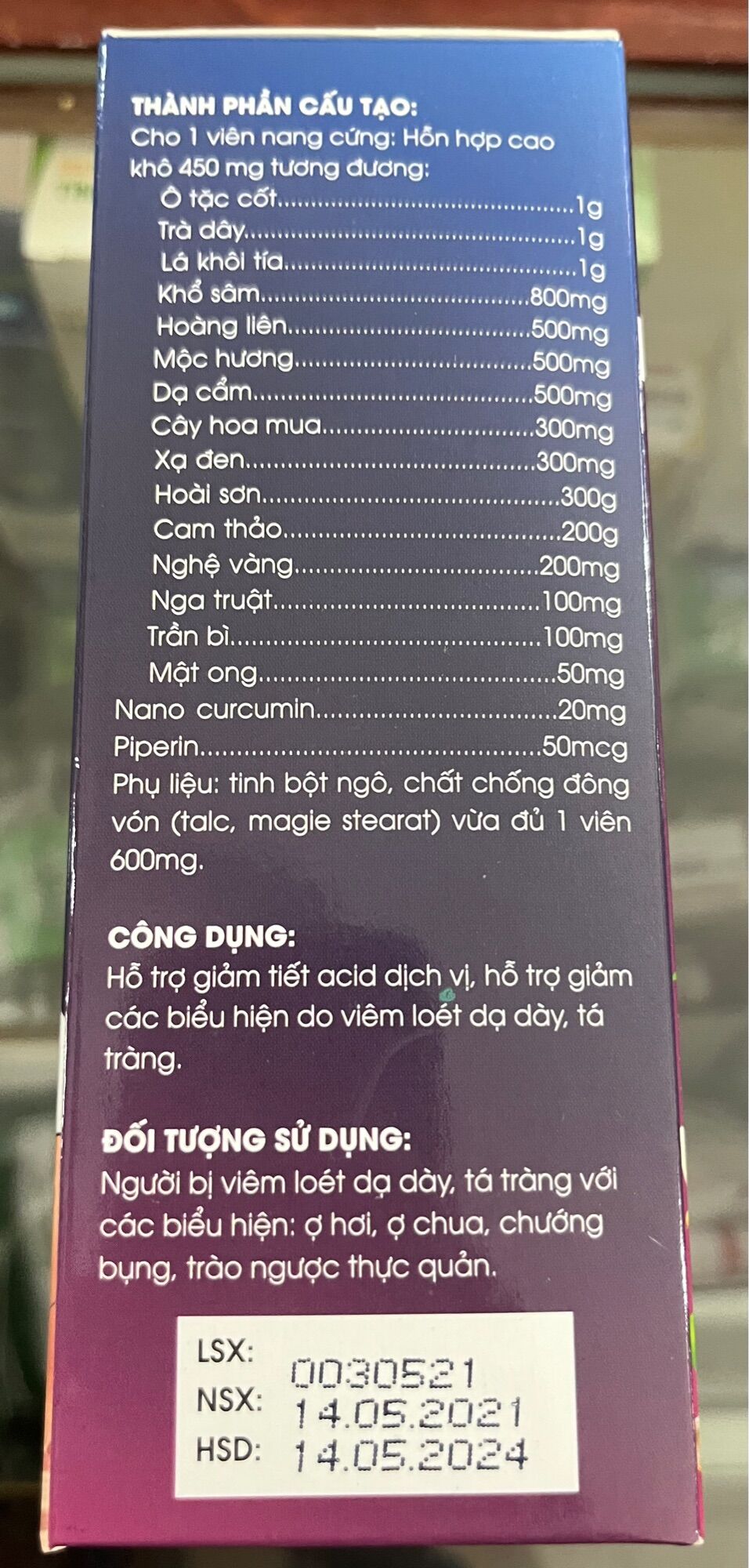VIÊN DẠ DÀY TADCUMIN Nanogold
