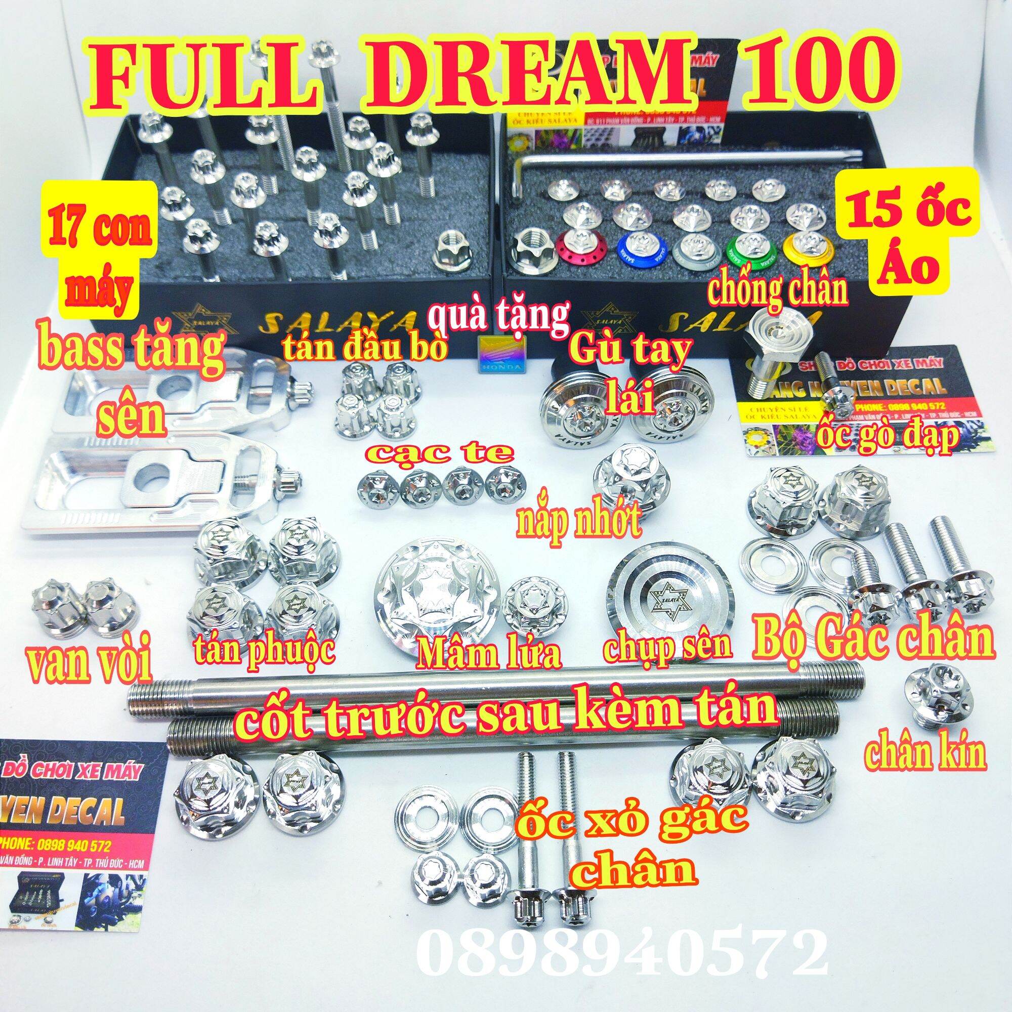 Full ốc salaya xe Dream 100
