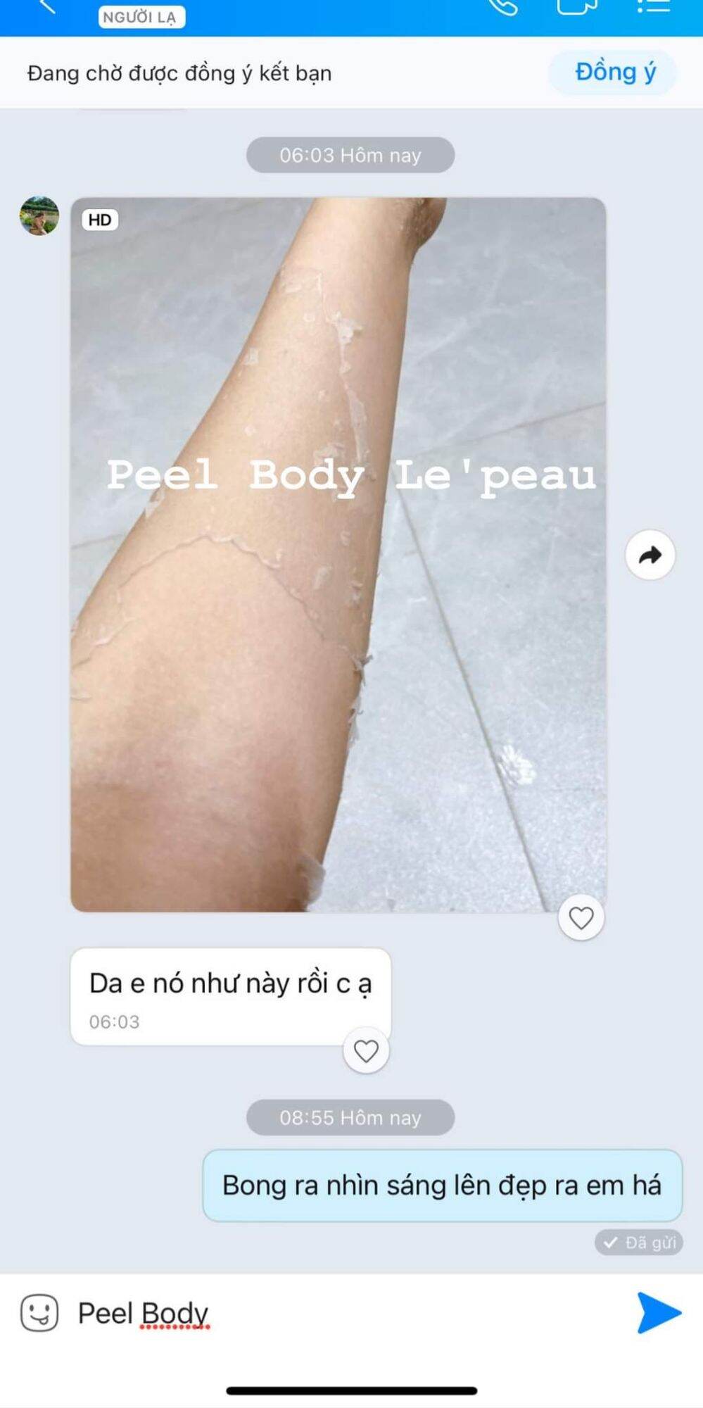 mẫu mới body peel,peel nách Le'peau