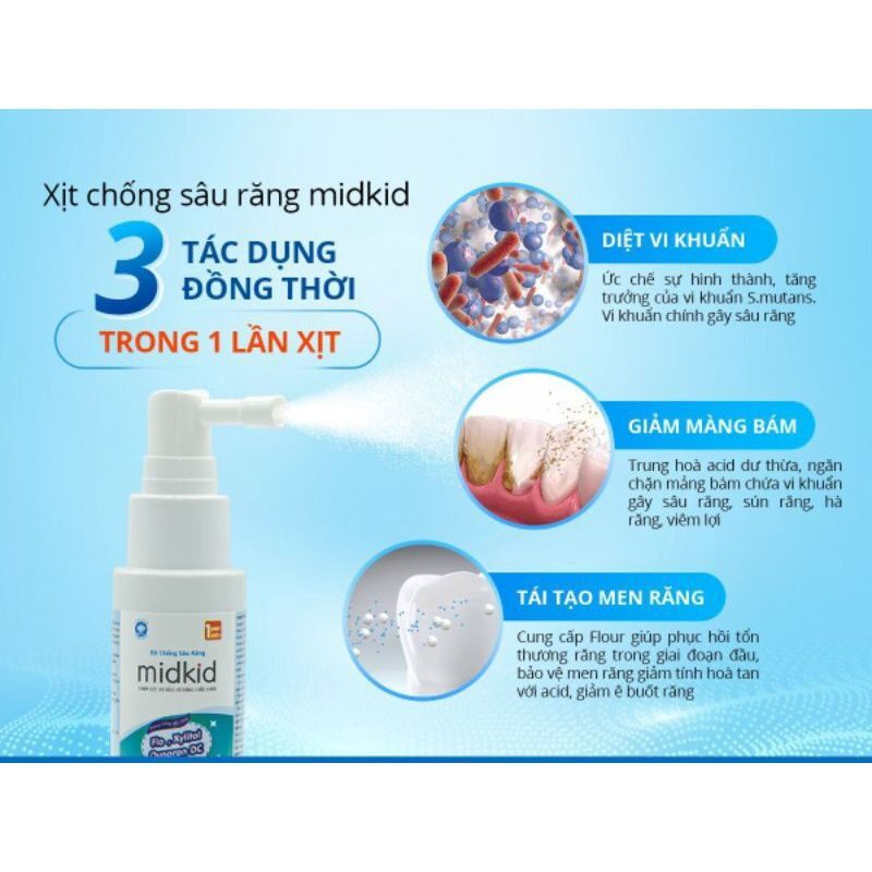 Xit chống sâu răng Midkid