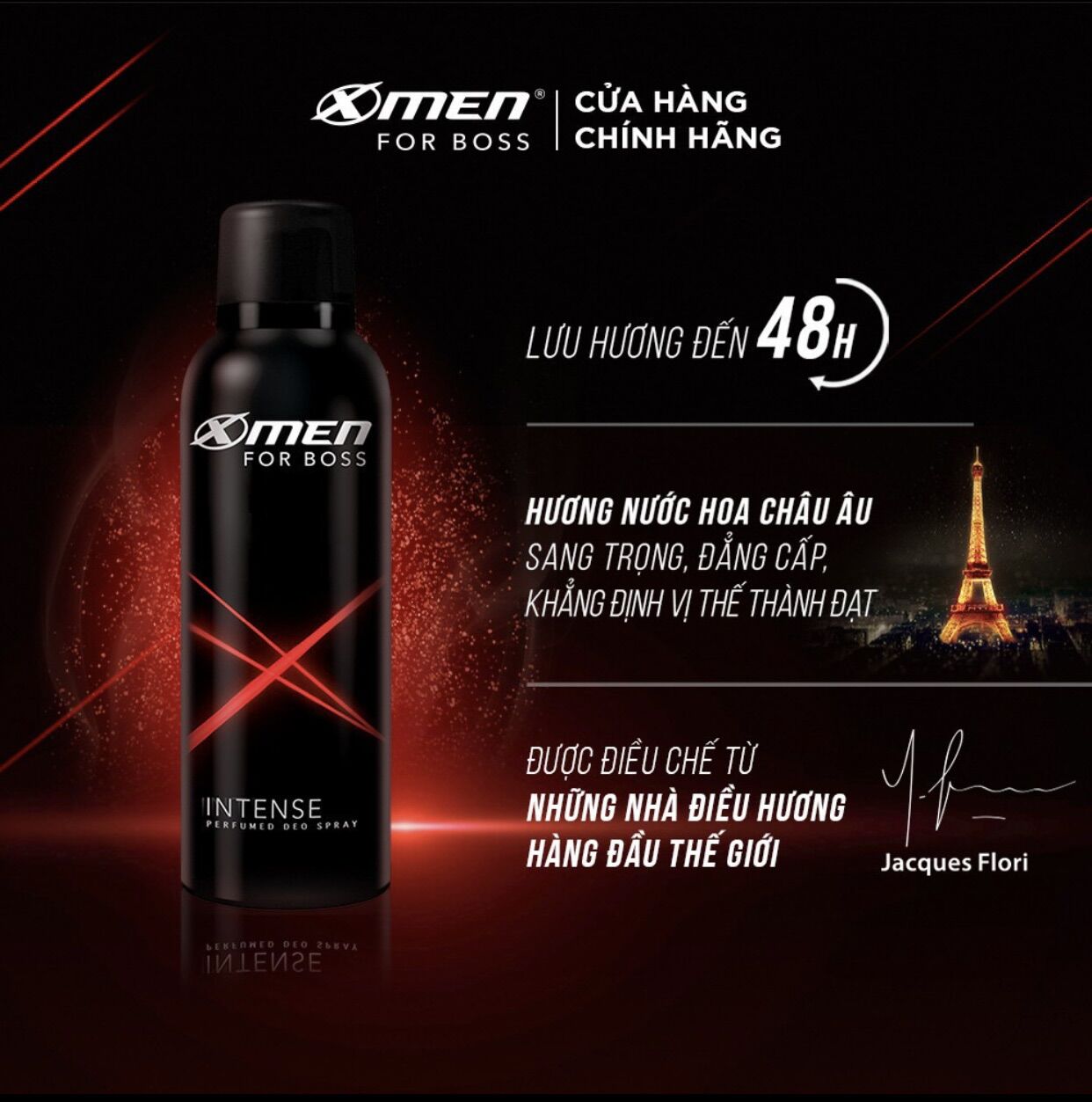 Xịt khử mùi XMEN For BOSS INTENSE 220ml -150ml